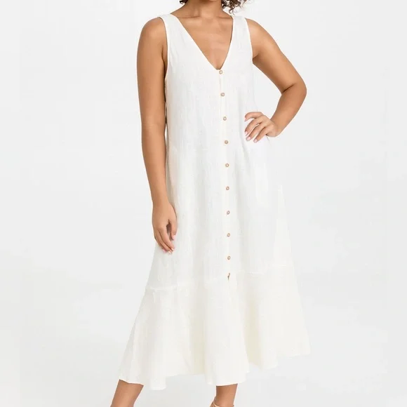 free people button front midi dress Lydia Midi Dress